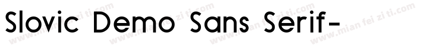 Slovic Demo Sans Serif字体转换